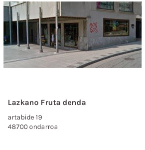 Lazkano Fruta Denda Ondarroa